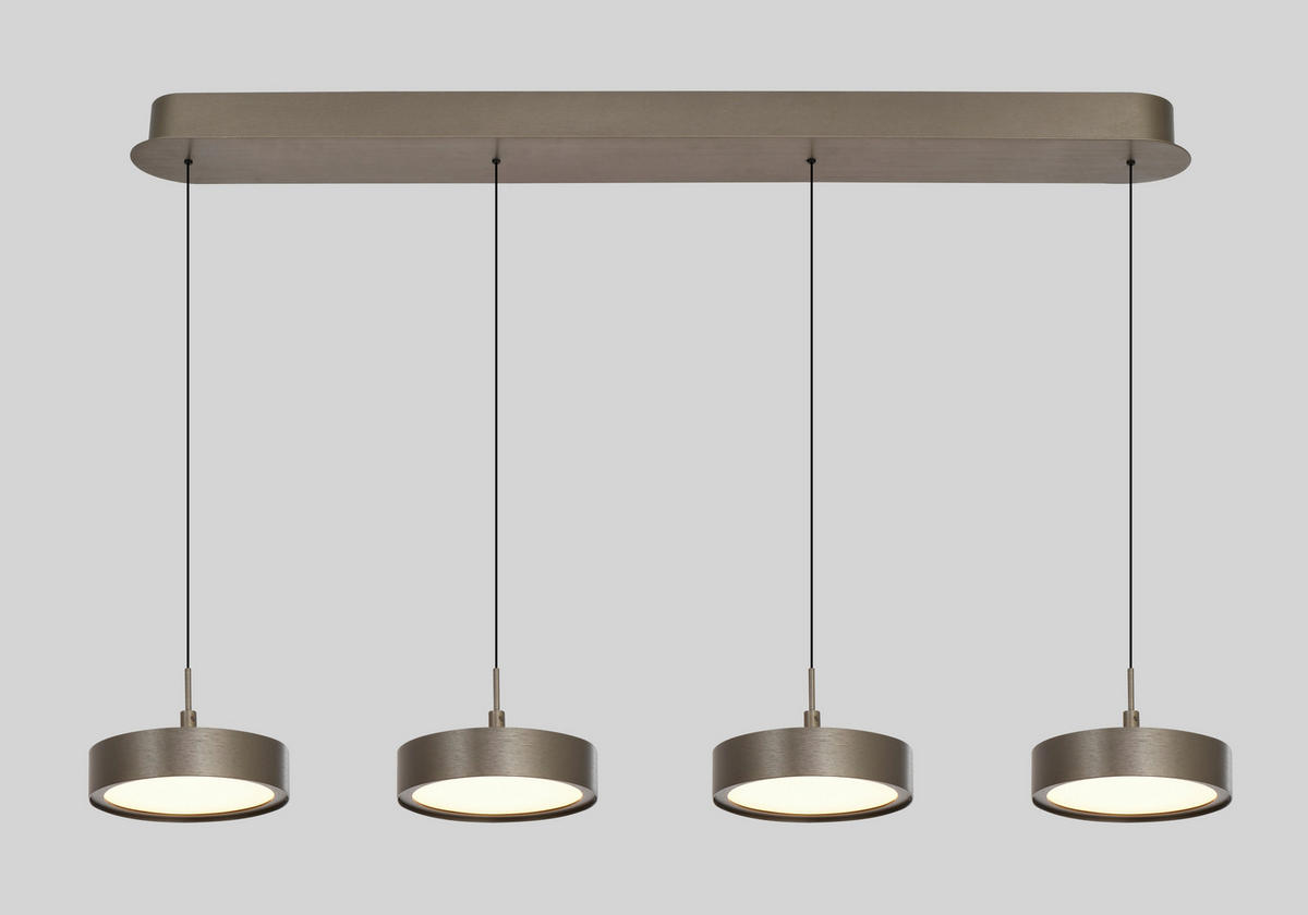 LED-HÄNGELEUCHTE Valensole 105/150/17,5 cm  - Bronzefarben, Design, Metall (105/150/17,5cm)