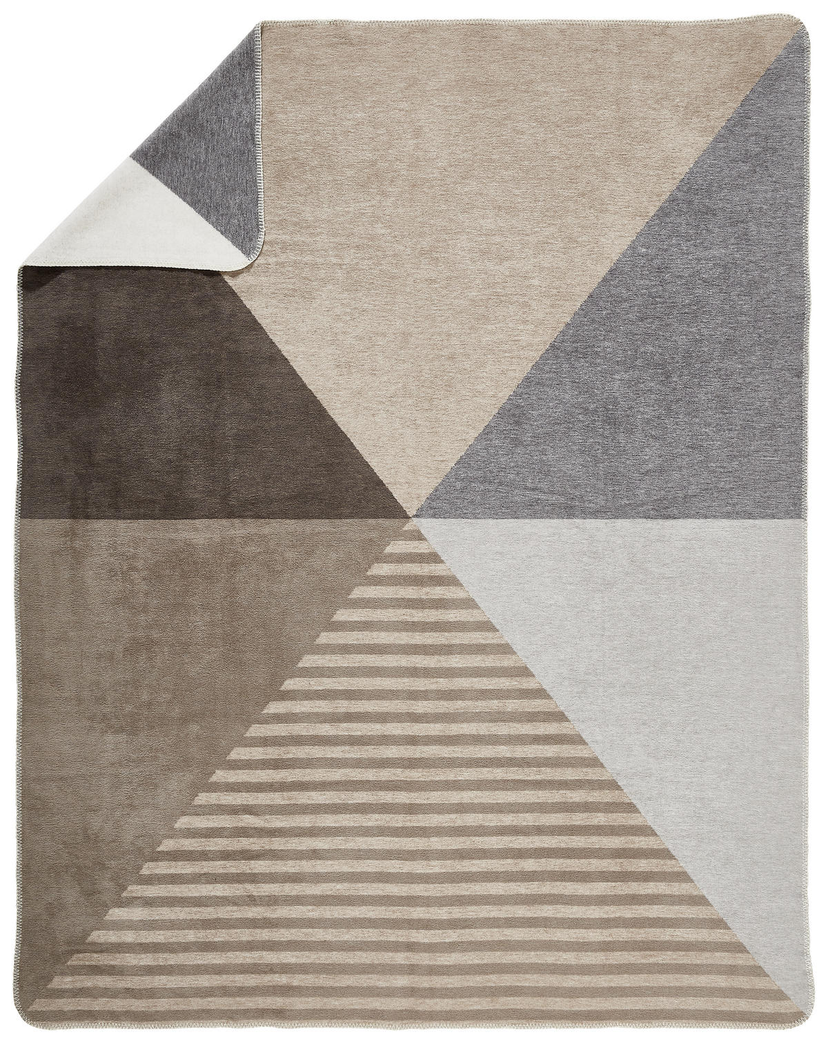 DOMÁCÍ DEKA, bavlna, 150/200 cm - šedá/béžová, textil (150/200cm) - Novel