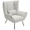 SESSEL in Cord Hellgrau  - Hellgrau/Schwarz, Design, Textil/Metall (90/112/94cm) - Pure Home Lifestyle