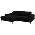 ECKSOFA  in Flachgewebe Schwarz  177/253 cm  - Schwarz, Design, Textil/Metall (177/253cm) - Dieter Knoll