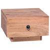 NACHTSCHRANK 40/25/40 cm Akazie massiv  - Schwarz/Akaziefarben, KONVENTIONELL, Holz/Metall (40/25/40cm) - MID.YOU