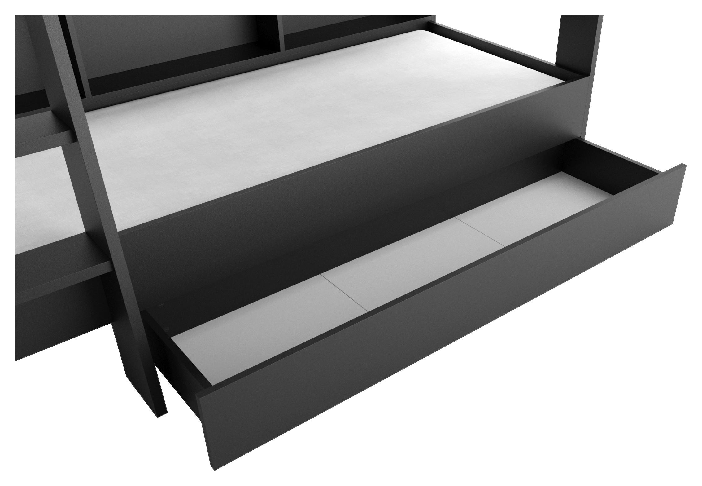 BETTKASTEN 165/14/62 cm Anthrazit  - Anthrazit, KONVENTIONELL, Holzwerkstoff (165/14/62cm) - MID.YOU
