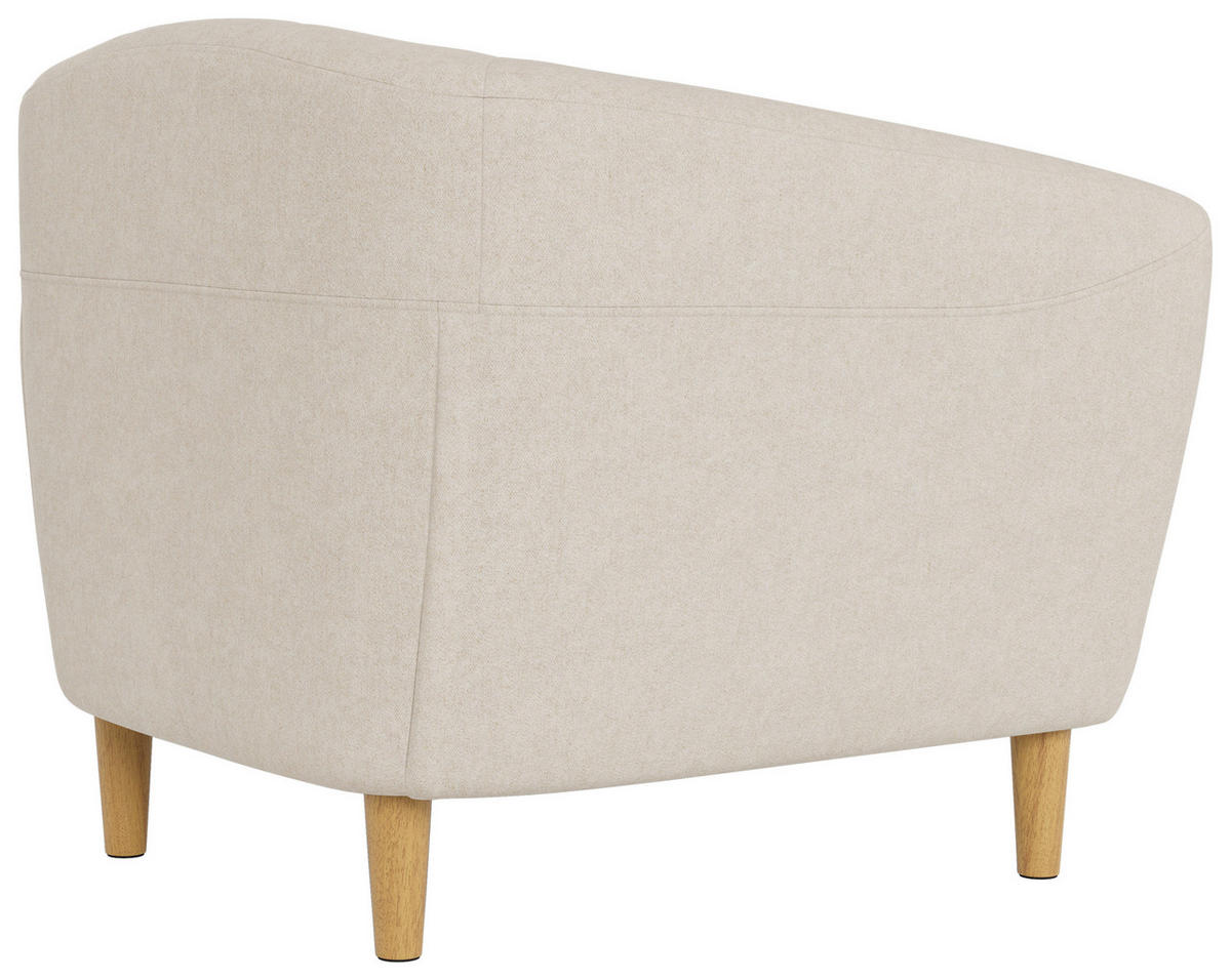 CHESTERFIELD-SESSEL Flachgewebe Beige  - Eichefarben/Beige, Trend, Holz/Textil (97/79/84cm) - Ambia Home
