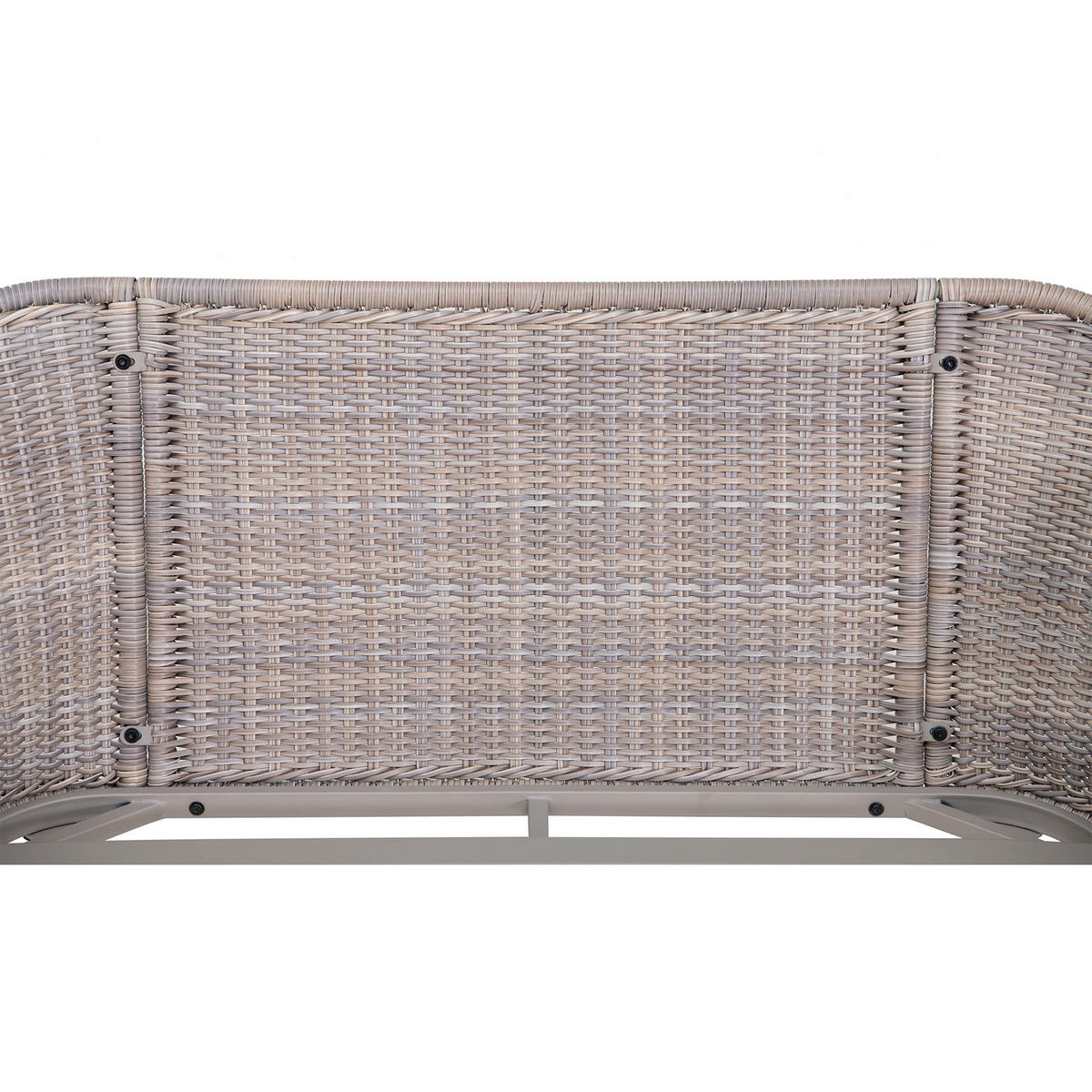 DOPPELLIEGE 142/82/128 cm Rattan  - Naturfarben/Grau, Basics, Holz/Kunststoff (142/82/128cm) - Modante