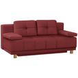 BOXSPRINGSOFA in Webstoff Rot  - Eichefarben/Rot, MODERN, Holz/Textil (202/92/104cm) - Novel