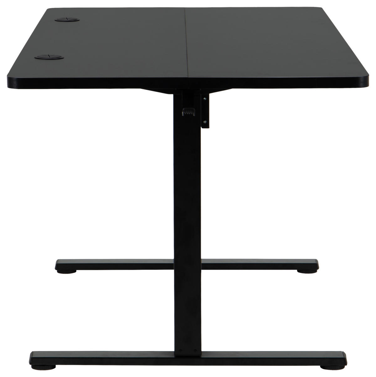 SCHREIBTISCH 160/80/72/118 cm Schwarz höhenverstellbar elektrisch höhenverstellbar  - Schwarz, Modern, Holzwerkstoff/Metall (160/80/72/118cm) - Livetastic