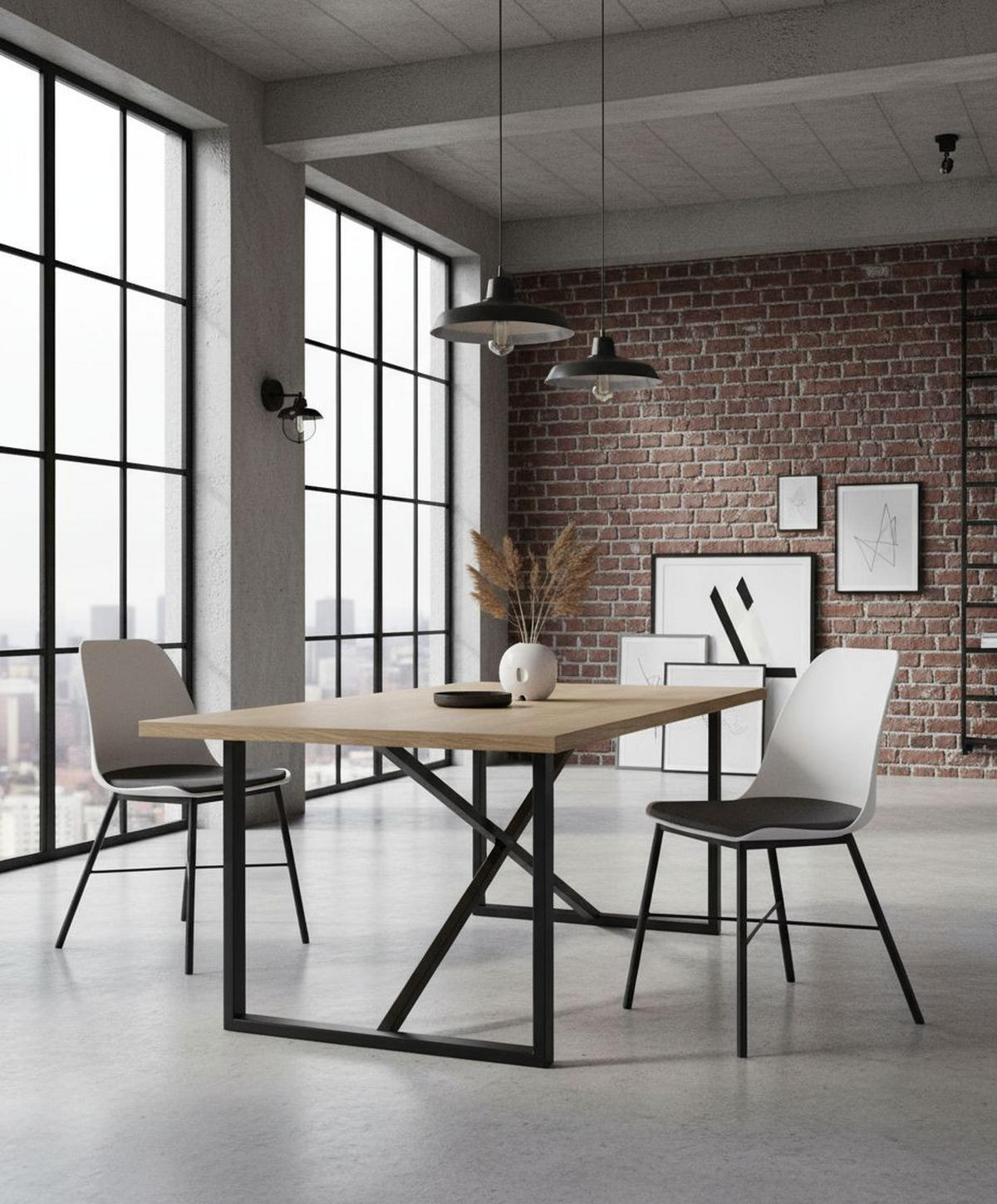 STUHL Weiß  - Schwarz/Weiß, MODERN, Kunststoff/Textil (47/83/54cm) - Livetastic