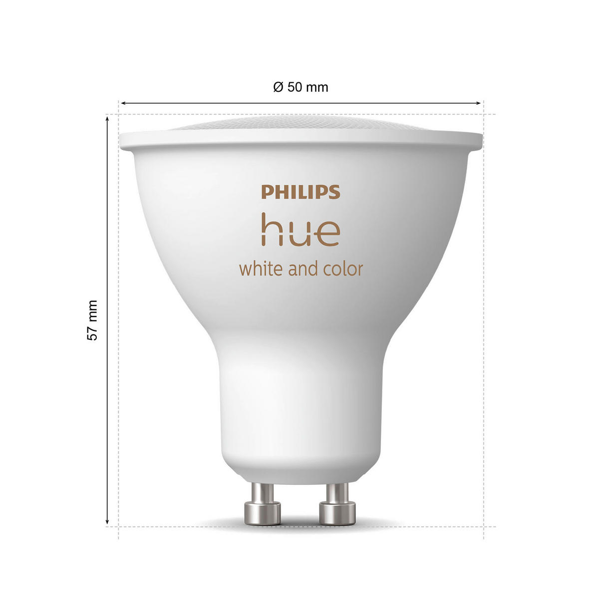 LED-LEUCHTMITTEL   GU10 4,2 W  - Weiss, Basics, Kunststoff (5,7/5/5cm) - Philips HUE