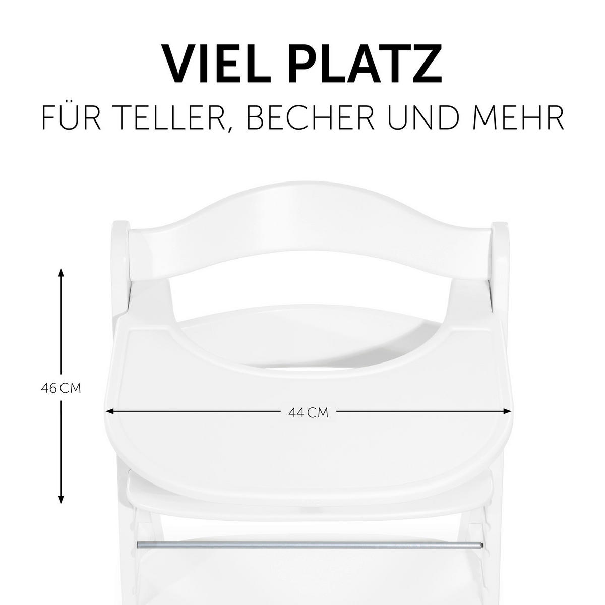 ESS- UND SPIELBRETT ALPHA CLICK TRAY  - Weiss, Basics, Kunststoff (46/44/3,5cm) - Hauck