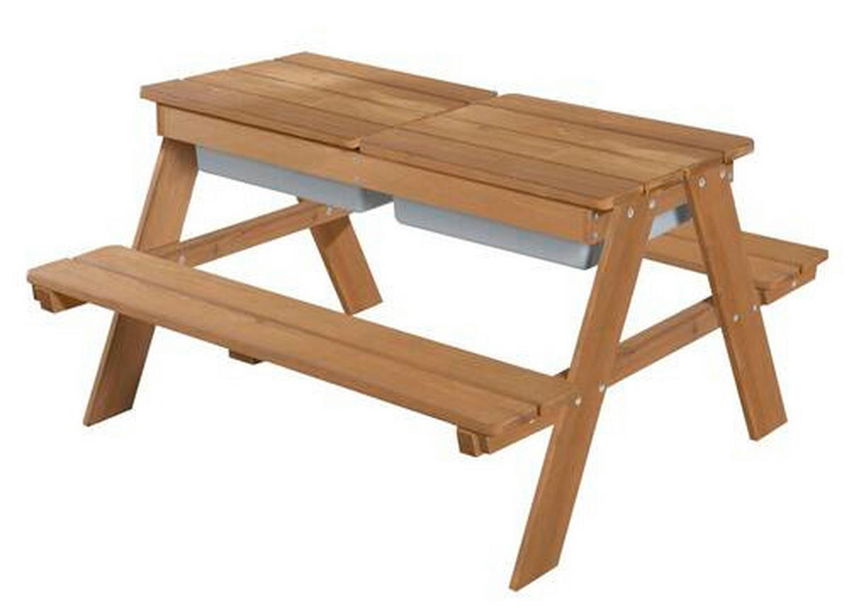 KINDER-GARTENSET Holz  - Teakfarben, Basics, Holz (89/50/85,5cm) - Roba