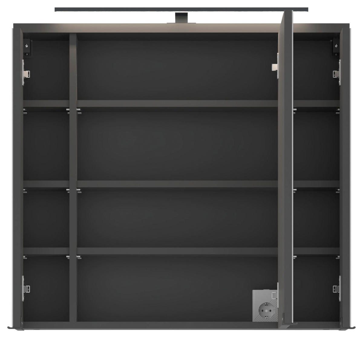 SPIEGELSCHRANK 80/72,6/19,7 cm  - Anthrazit, MODERN, Glas/Holzwerkstoff (80/72,6/19,7cm) - MID.YOU