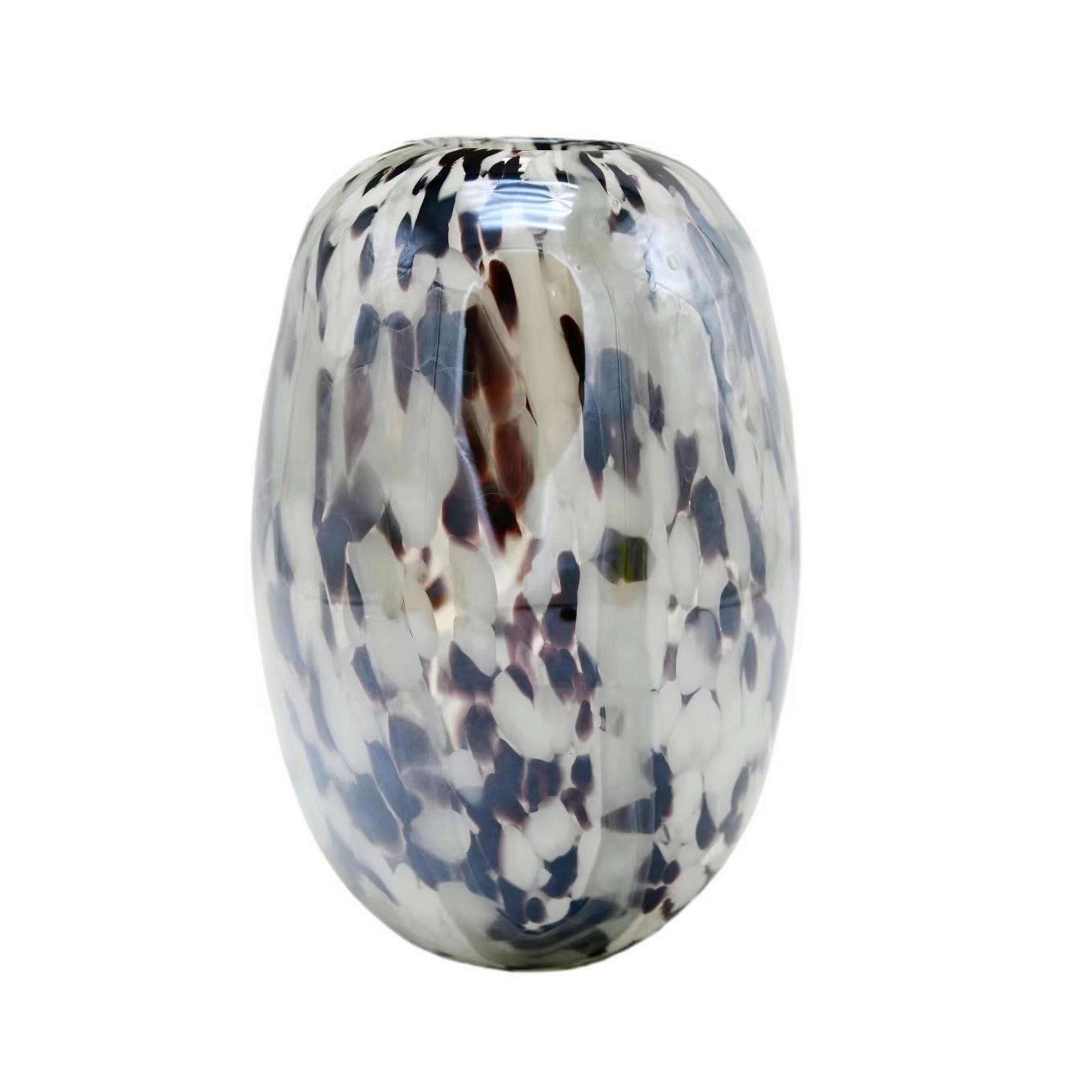 Vază 29 cm  - maro/alb, Design, sticlă (19,5/29cm) - Ambia Home
