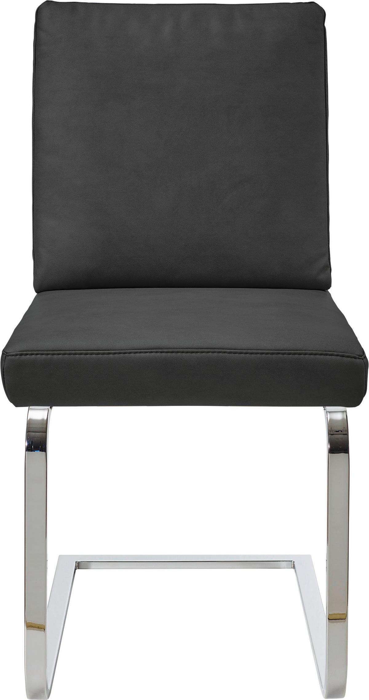 SCHWINGSTUHL  in Stahl Mikrofaser  - Chromfarben/Anthrazit, Design, Textil/Metall (46/92/60cm) - Dieter Knoll