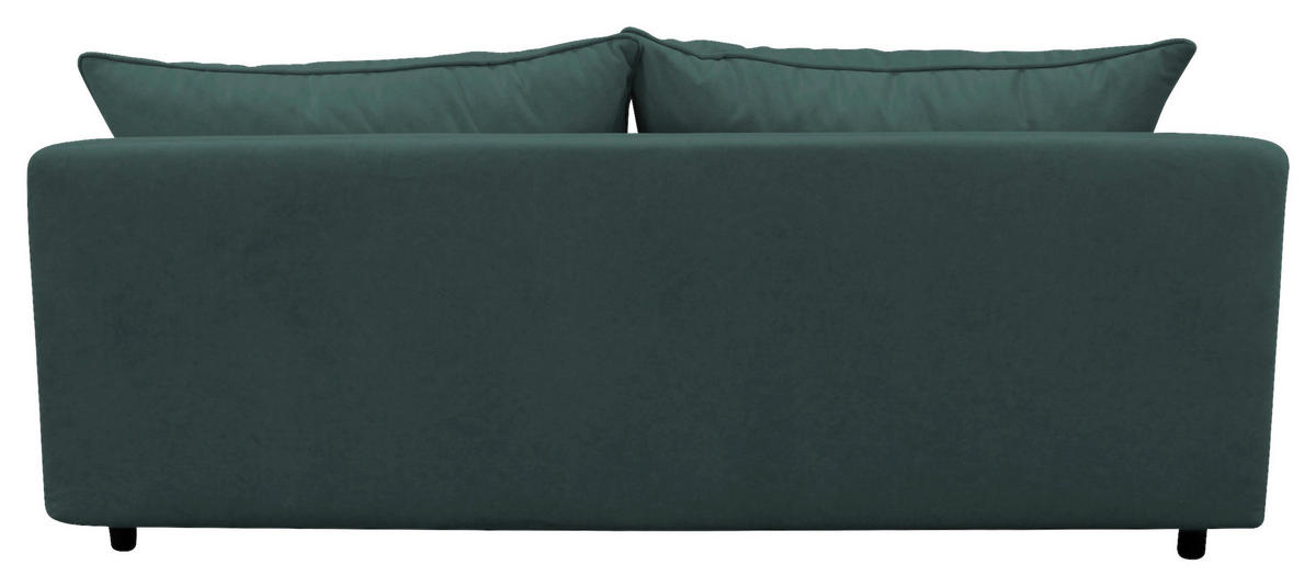 SCHLAFSOFA in Velours Blau  - Blau/Goldfarben, Design, Textil/Metall (200/90/97cm) - MID.YOU