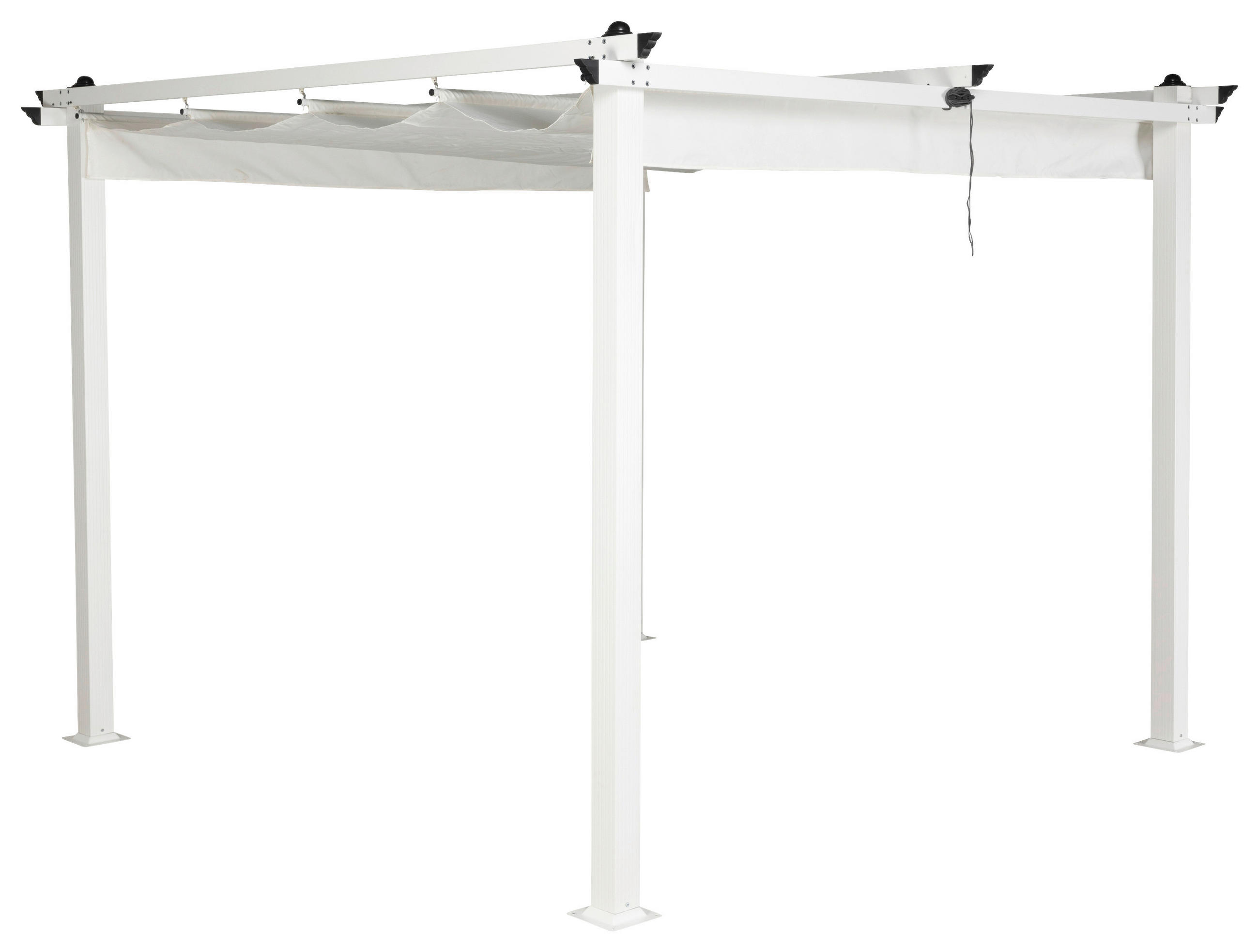 PERGOLA 295/248/295 cm   - Weiß, KONVENTIONELL, Textil/Metall (295/248/295cm) - Gardenson