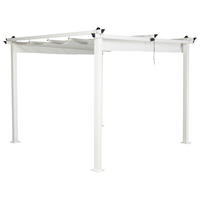 PERGOLA 295/248/295 cm   - Weiß, KONVENTIONELL, Textil/Metall (295/248/295cm) - Gardenson