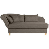 RÉCAMIERE in Flachgewebe Sahara  - Hellbraun/Buchefarben, Design, Holz/Textil (190/88/82cm) - Max Winzer