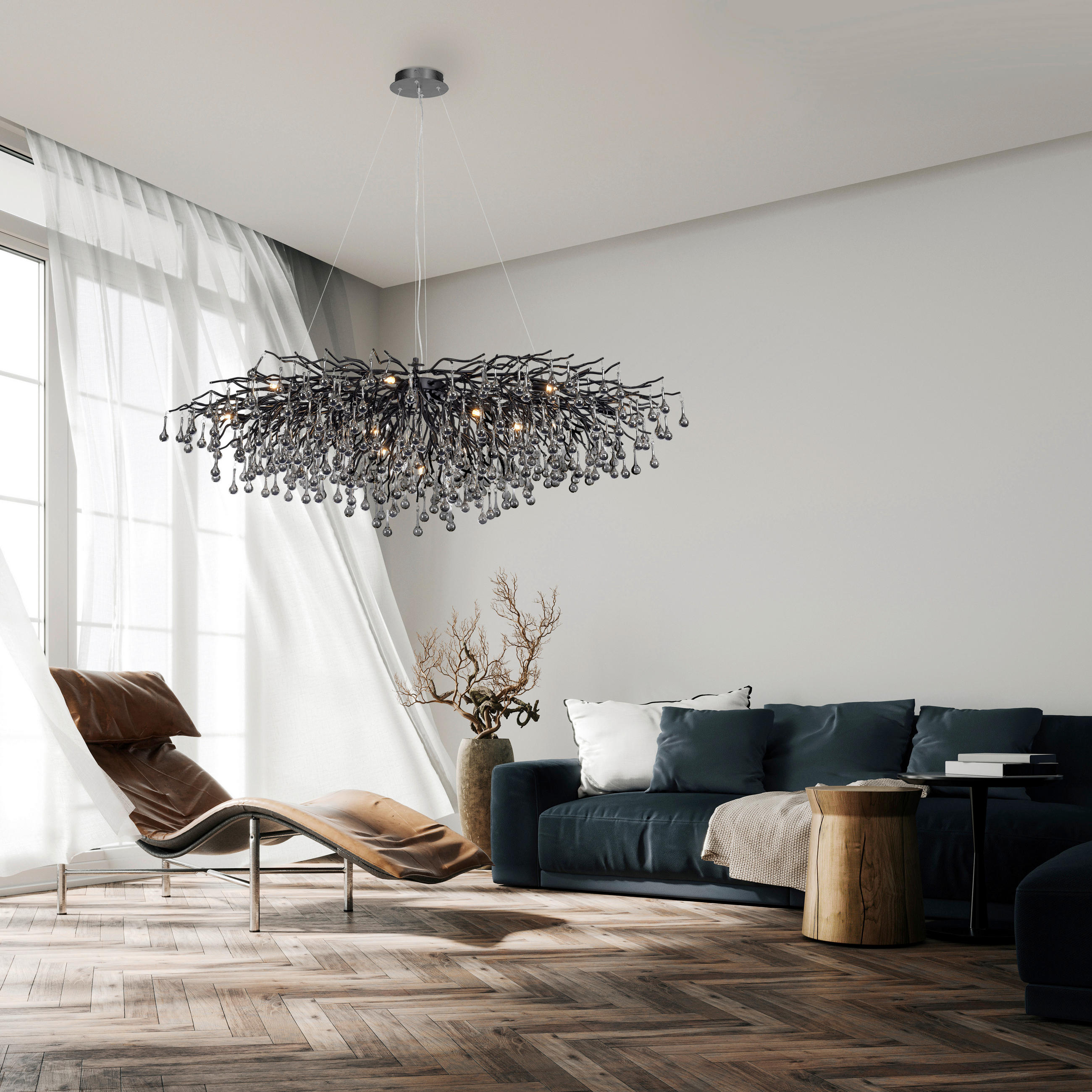 KRONLEUCHTER Icicle 150/75/250 cm   - Design (150/75/250cm) - Paul Neuhaus