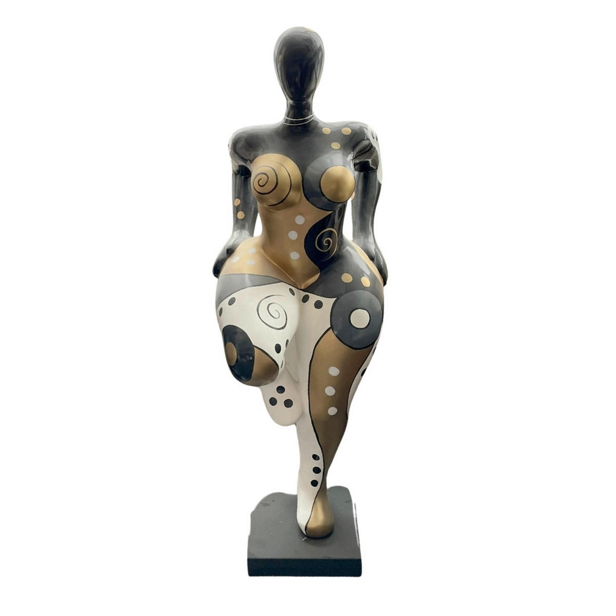 DEKOR ÁLLATFIGURA - fekete/aranyszínű, Basics, műanyag (59/47/138cm)