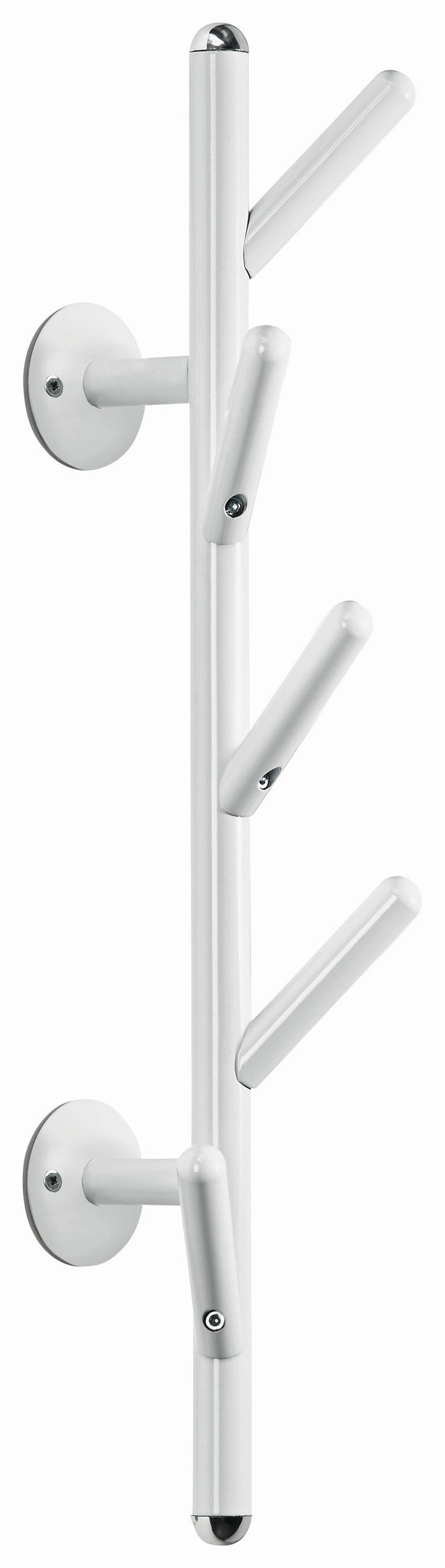 NÁSTĚNNÁ ŠATNA, 12/63/16 cm - bílá, Design, kov (12/63/16cm)
