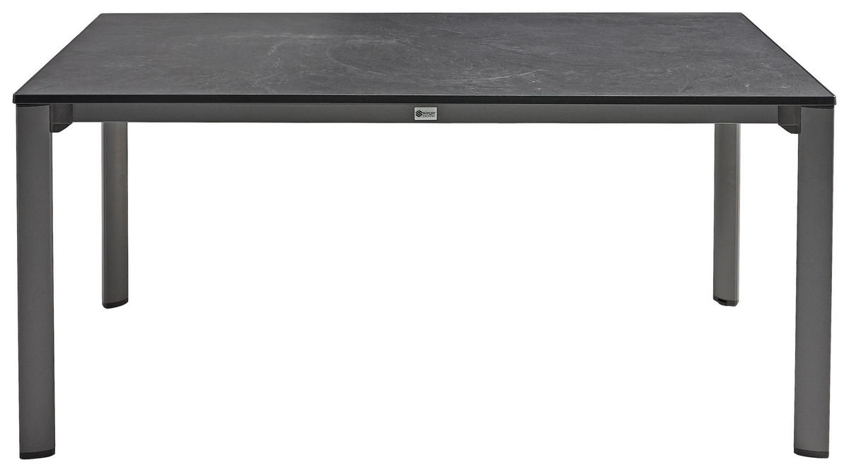 GARTENTISCH Metall Anthrazit rechteckig  - Anthrazit/Grau, Basics, Metall (165/95/74cm) - Sieger