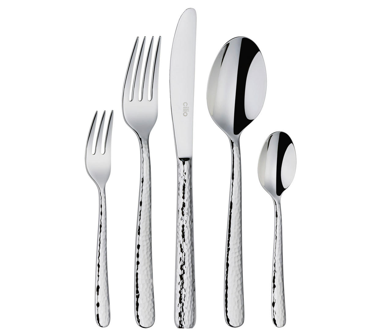 BESTECKSET San Marino 30-teilig Edelstahl  - Edelstahlfarben, Basics, Metall - Cilio