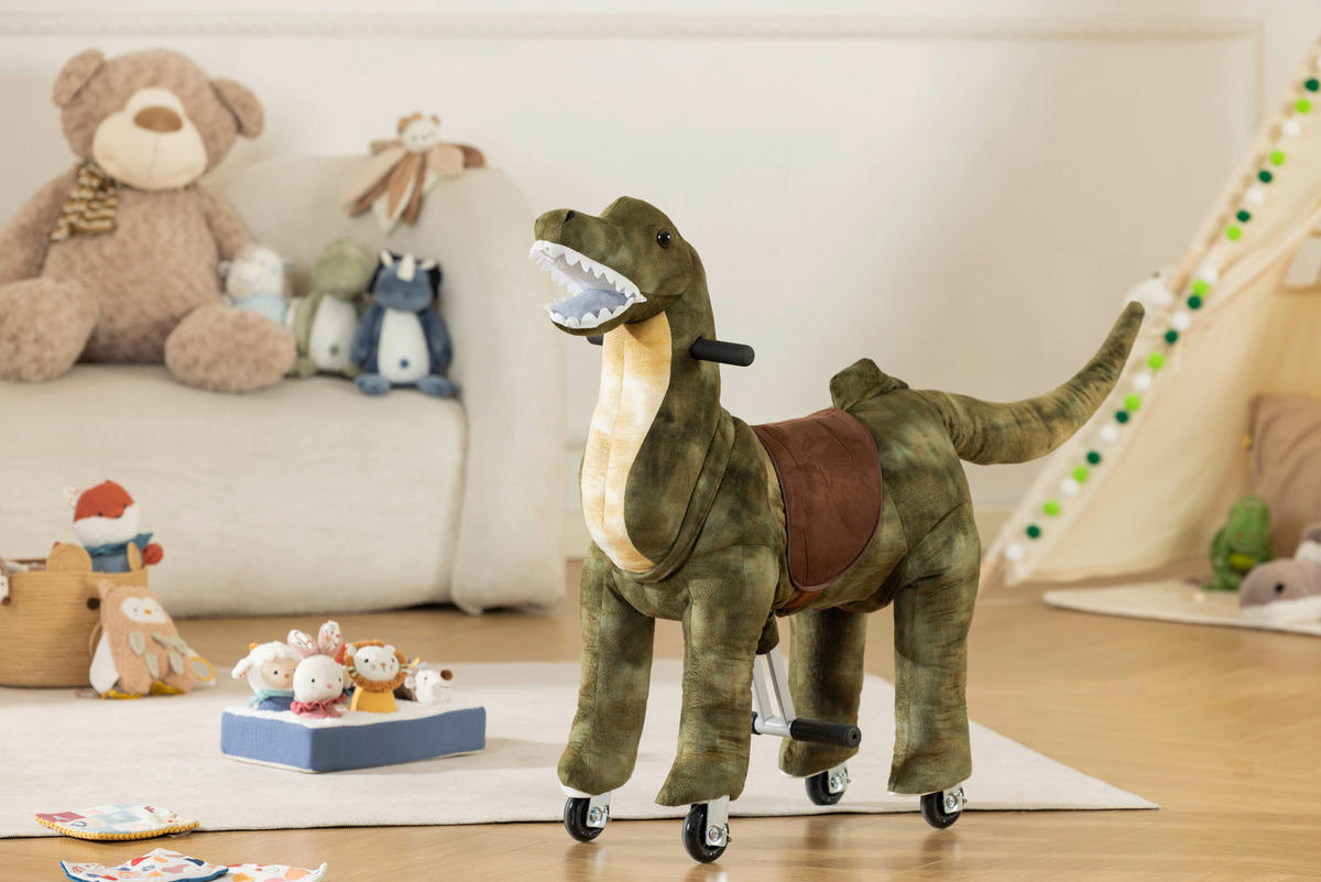 SCHAUKELTIER - Grün, Basics, Kunststoff/Textil (76/27/85cm) - My Baby Lou