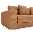 ECKSOFA in Cord Rostfarben  302/182 cm  - Rostfarben/Schwarz, MODERN, Kunststoff/Textil (302/182cm) - Carryhome