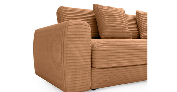ECKSOFA in Cord Rostfarben  302/182 cm  - Rostfarben/Schwarz, MODERN, Kunststoff/Textil (302/182cm) - Carryhome