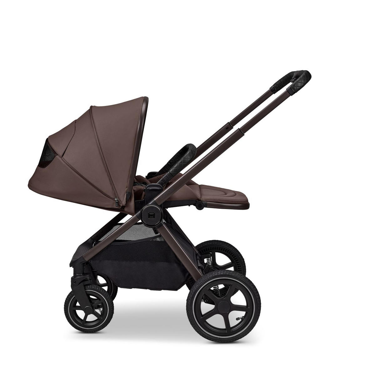KINDERWAGENSET  GIO FOLD SET AIR  greige  - Greige/Schwarz, Basics, Textil (120/58/92cm) - Moon Edition