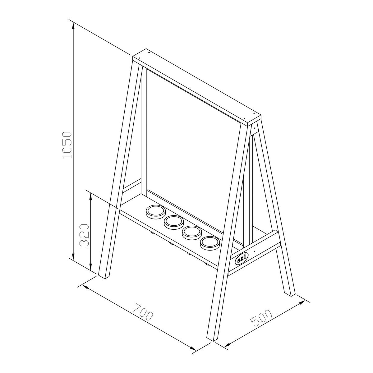 MALTAFEL  - Braun, KONVENTIONELL, Holz (70/105/50cm) - Ambia Garden