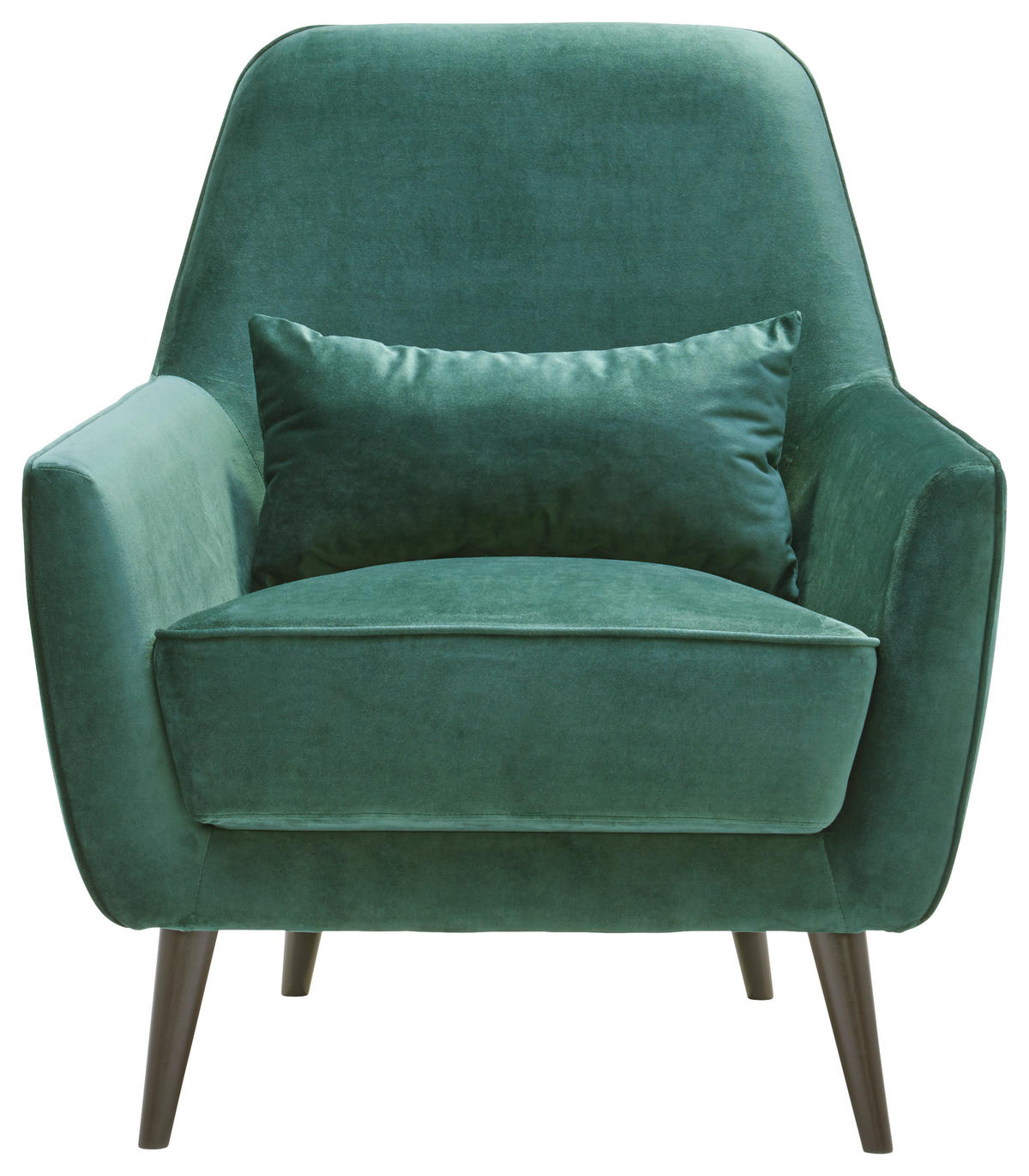 SESSEL in Mikrofaser Grün  - Schwarz/Grün, MODERN, Holz/Textil (77/86/80cm) - Carryhome