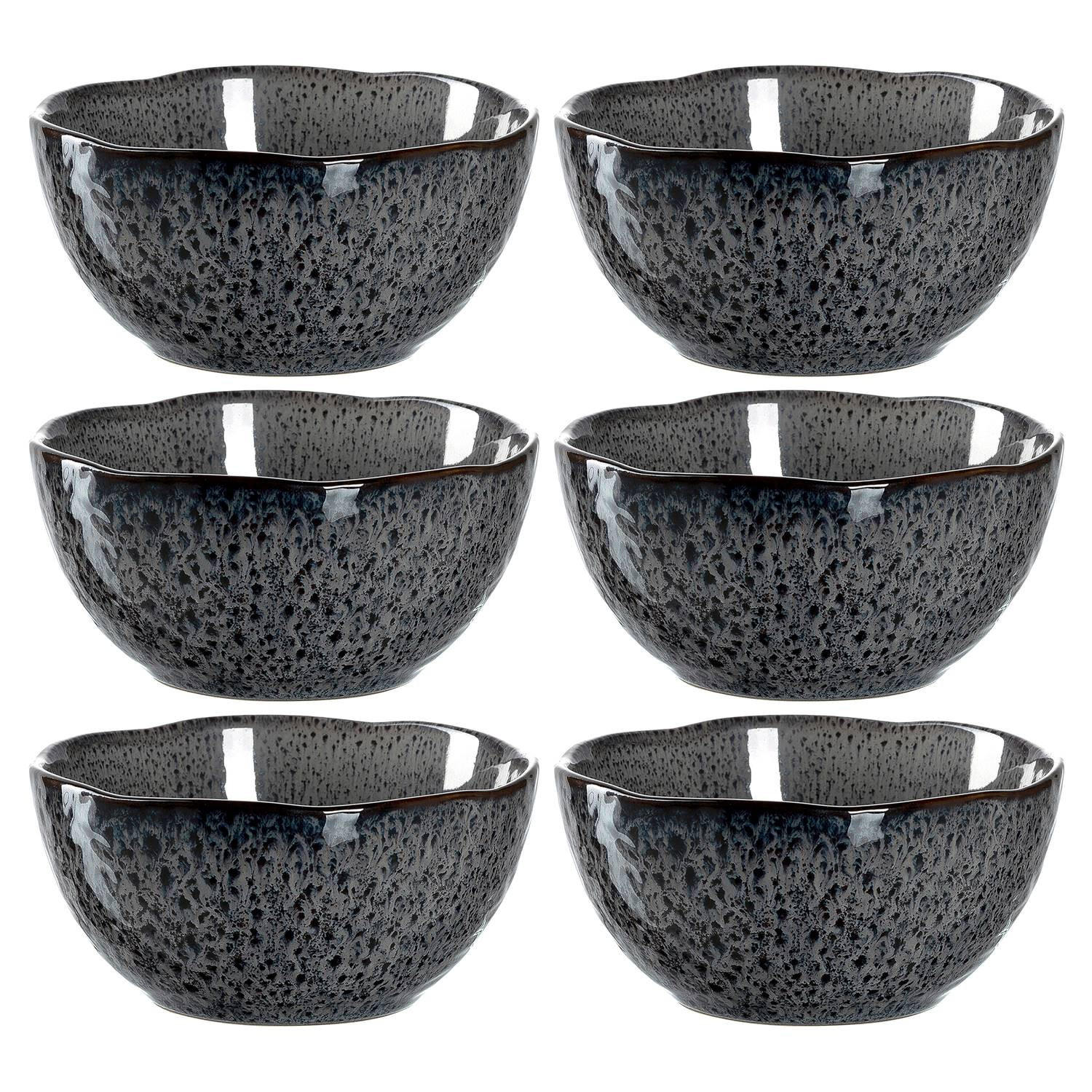 MÜSLISCHALENSET Matera 6-teilig  - Anthrazit, LIFESTYLE, Keramik (12/5,7/12cm) - Leonardo