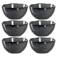 MÜSLISCHALENSET Matera 6-teilig  - Anthrazit, LIFESTYLE, Keramik (12/5,7/12cm) - Leonardo