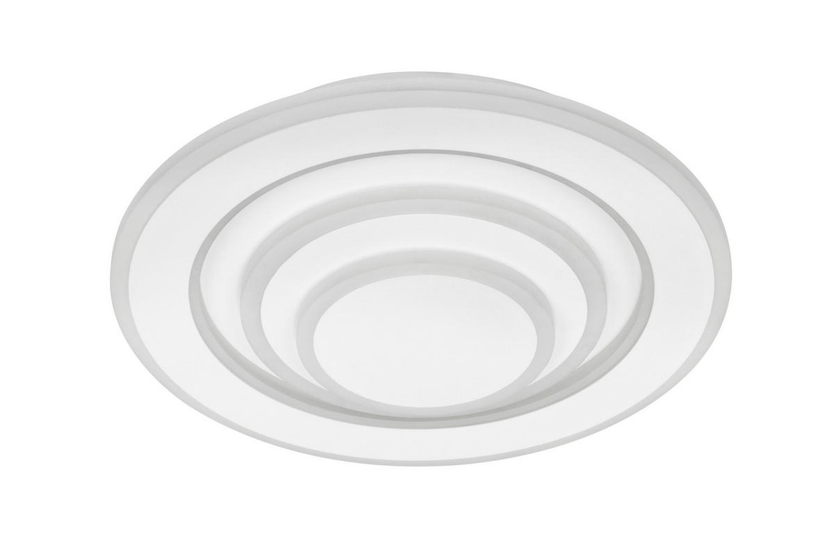 STROPNÉ LED SVIETIDLO, 30/6,5 cm  - biela, Basics, kov/plast (30/6,5cm) - Novel