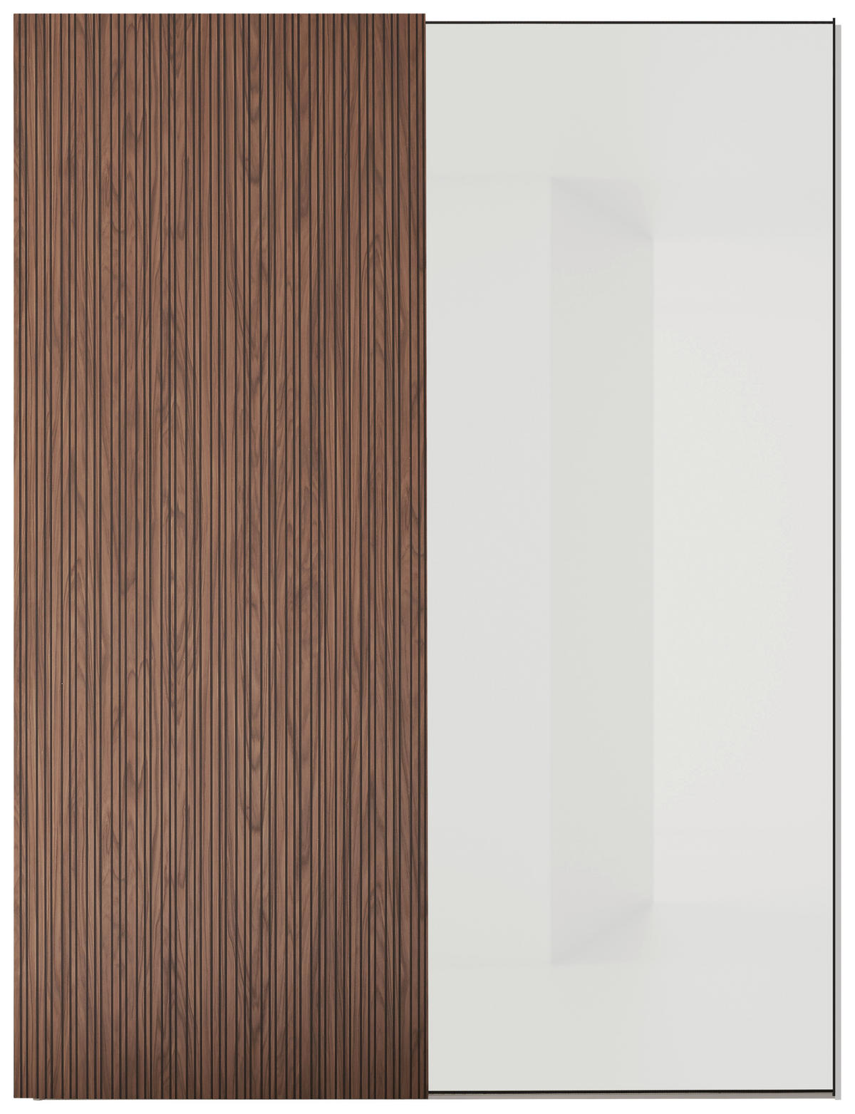 SCHWEBETÜRENSCHRANK 200/240/68 cm 2 Tür(en)-türig Weiß, Dunkelbraun  - Dunkelbraun/Schwarz, Design, Glas/Holzwerkstoff (200/240/68cm) - Dieter Knoll