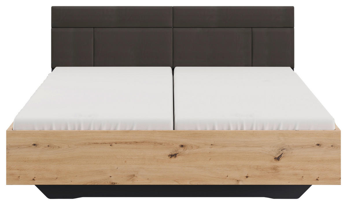 BETT 180/200 cm  in Eiche Artisan  - Eiche Artisan, MODERN, Textil (180/200cm)