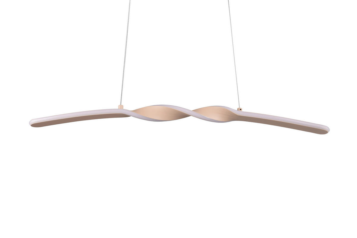 LED-HÄNGELEUCHTE 79/9/150 cm    - Sandfarben/Weiss, Design, Kunststoff/Metall (79/9/150cm)