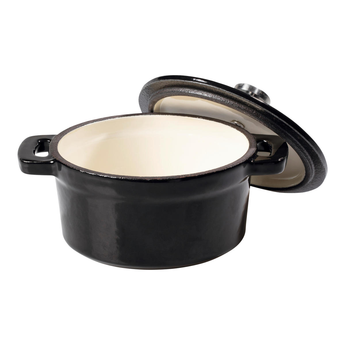 GUSSTOPF 0,25 L  - Schwarz Hochglanz, Basics, Metall (22/12/6.5cm) - CHEF CUISINE