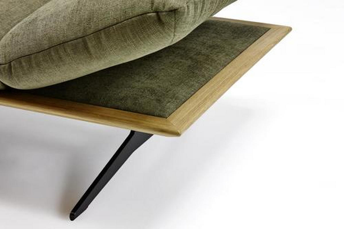 UGAONA GARNITURA zelena  - zelena/crna, Dizajnerski, drvo/tekstil (159/314cm) - Dieter Knoll