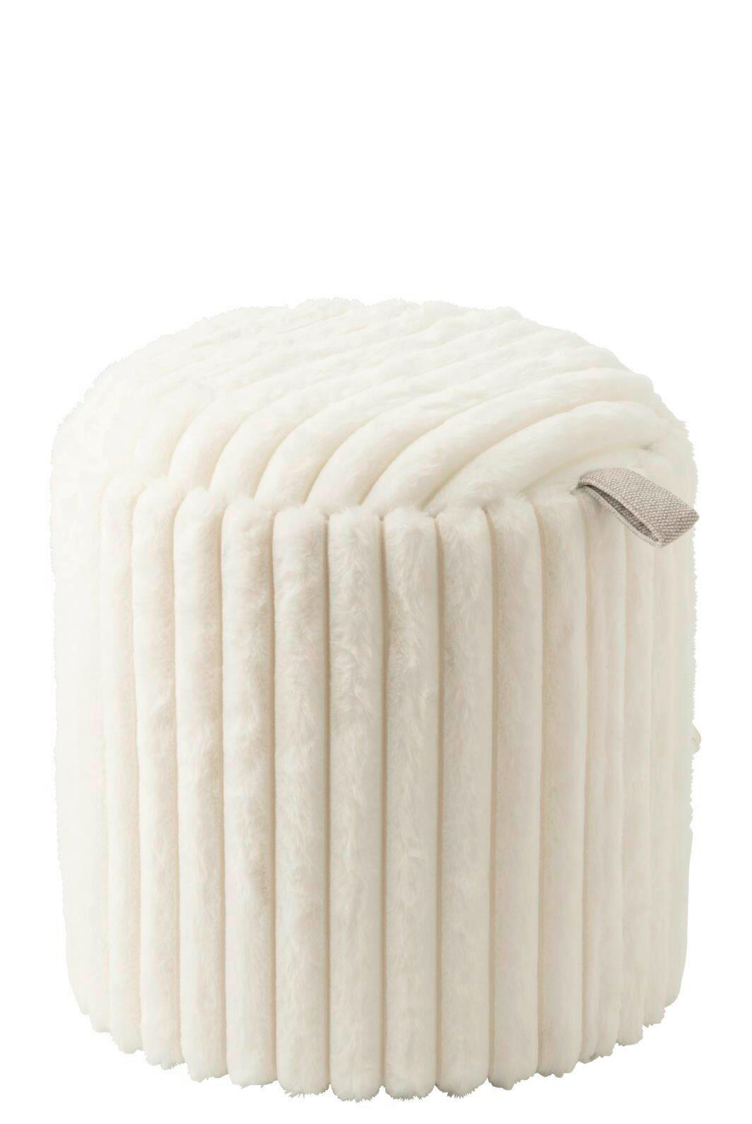 POUF Weiss Textil Weiss  - Weiss, Basics, Textil (40/40/42cm) - Ambia Home