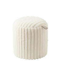 POUF Weiss Textil Weiss  - Weiss, Basics, Textil (40/40/42cm) - Ambia Home