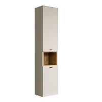 HOCHSCHRANK 40/186/31 cm  - Kaschmir/Schwarz, Trend, Holzwerkstoff/Kunststoff (40/186/31cm) - MID.YOU