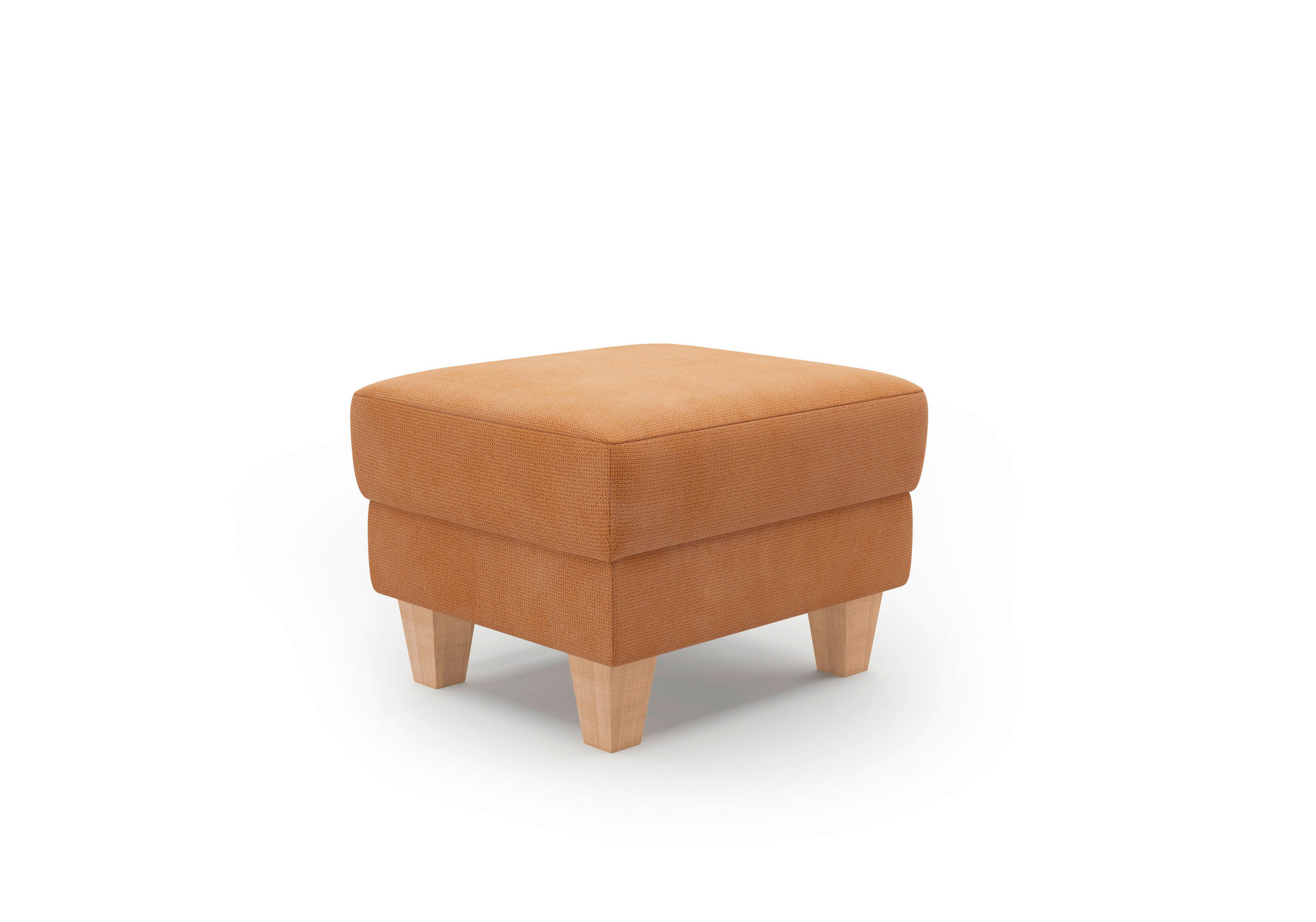 HOCKER Flachgewebe Terracotta  - Eichefarben/Terracotta, KONVENTIONELL, Holz/Textil (58/48/58cm) - Sit & More
