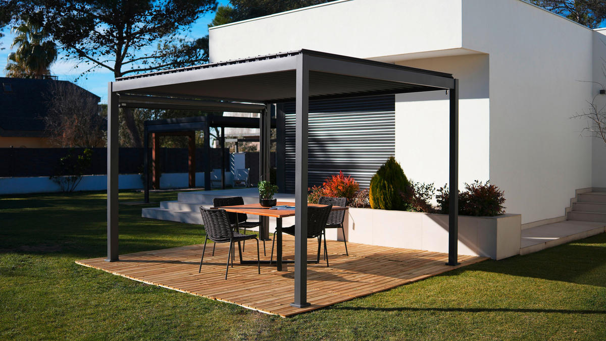 PERGOLA - Anthrazit, Lifestyle, Metall (300/240/400cm) - Gardenson