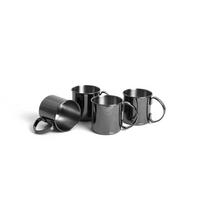 BECHERSET  4-teilig  - Schwarz, Basics, Metall (13,7/8,9/9cm) - Echtwerk