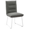 STUHL  in Stahl Flachgewebe Metall, Textil  - Edelstahlfarben/Dunkelgrau, Design, Textil/Metall (49/93/59cm) - Dieter Knoll
