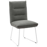 STUHL  in Stahl Flachgewebe Metall, Textil  - Edelstahlfarben/Dunkelgrau, Design, Textil/Metall (49/93/59cm) - Dieter Knoll