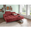 ECKSOFA in Chenille Rot  - Rot/Schwarz, Konventionell, Textil/Metall (200/188cm) - Livetastic