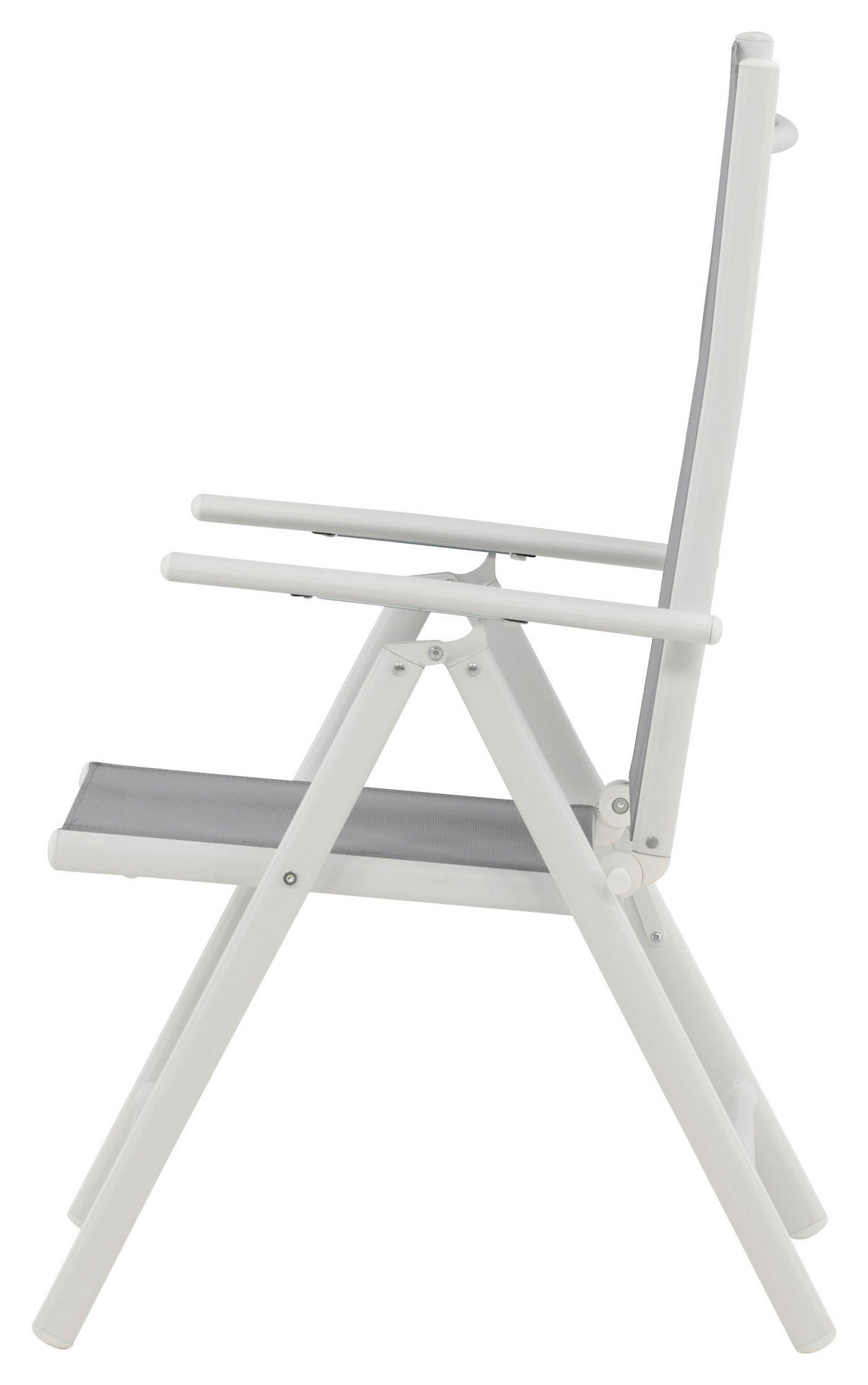 UTESTOLAR SET i metall, textil grå, vit  - vit/grå, Klassisk, metall/textil (55/108/62cm) - Gardenson